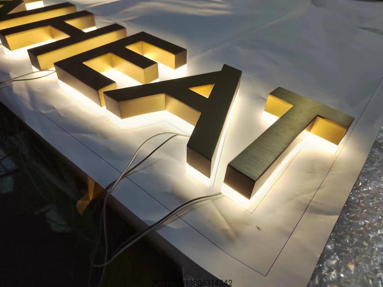  led金属背光字